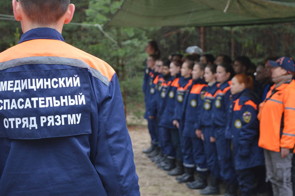 Медицинский спасательный отряд РязГМУ на ученьях