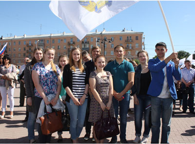 Наши студенты приняли участие в праздновании Дня России 