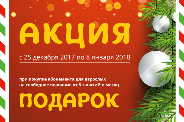 Новогодняя акция в бассейне 