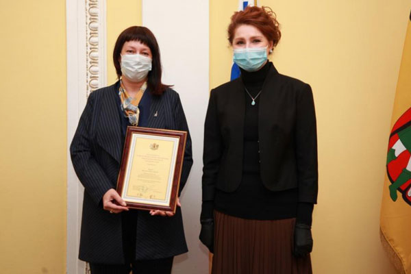 СОТРУДНИК РЯЗГМУ НАГРАЖДЕНА БЛАГОДАРНОСТЬЮ РЯЗАНСКОЙ ГОРОДСКОЙ ДУМЫ